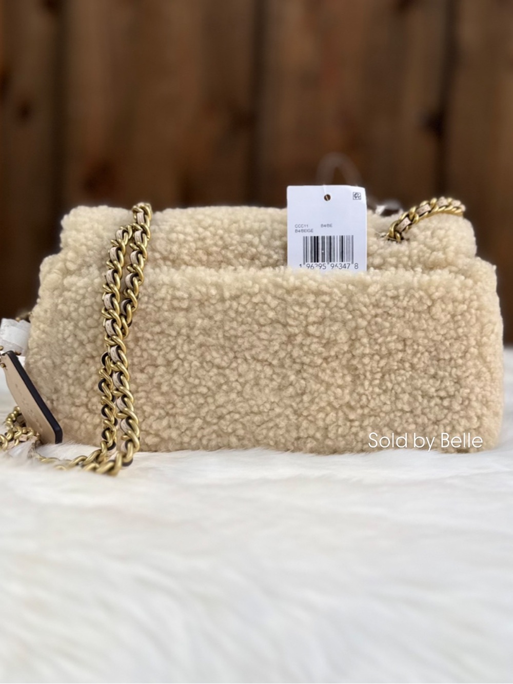 NWT Coach Shearling Tabby 20 In Shearling Purse - Picture 2 of 4